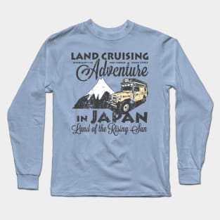 Landcruising Adventure in Japan - Curly font edition Long Sleeve T-Shirt